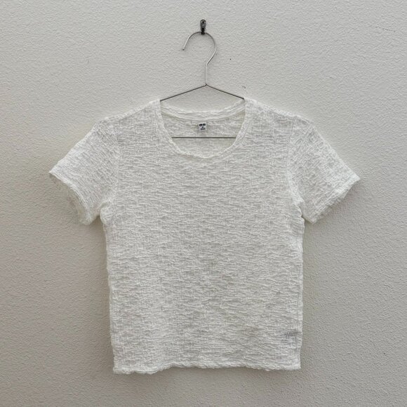 UNIQLO Size XS White Textured Shirt - Picture 1 of 4